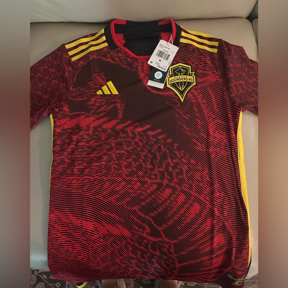 NWT Adidas Seattle Sounders FC Red and Black Jersey Women’s Size Medium